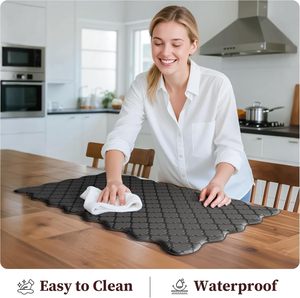 Tapis de cuisine et de bureau <span class=keywords><strong>BEHE</strong></span> modèle 0880, 10 mm, en PVC expansé, à bords festonnés, gaufrés, 2 pièces, amortis, anti-fatigue, imperméables - Product Image 6