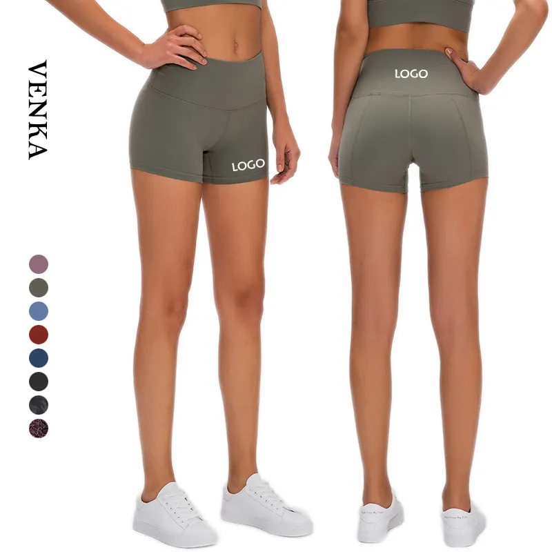 Новинка 2023, эластичные шорты с высокой талией для подтяжки бедер, женские шорты для йоги хорошего качества