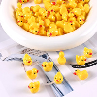 Ensemble de mini-canards jaunes à l'échelle 1:12, canard miniature pour maison de poupée, pour la décoration de scène de bassin et de bain