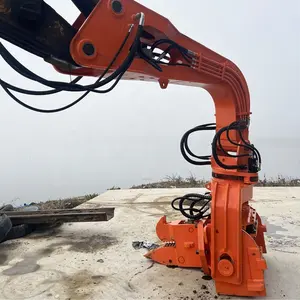 360 Degree Rotation K250 High Frequency Vibro Hammer Hydraulic Excavator Mounted Pile Driver Pile Drilling Machine