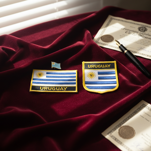 Parches Bordados con la Bandera Nacional de URUGUAY, Insignia en Forma de Escudo y Pin Cuadrado, Juego para Decorar en Brazalete de Tela o Mochila - Product Image 6