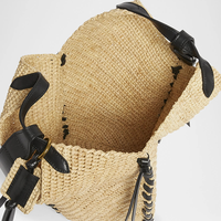 Sac à provisions fourre-tout crocheté en raphia personnalisé de créateur sac à main en paille sac à main tissé épaule plage