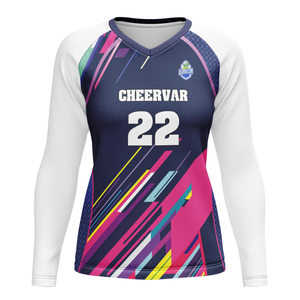 Maglia da pallavolo a maniche lunghe da donna traspirante con scollo a V - Product Image 5