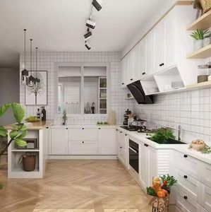 ตู้ครัวโครงการโรงแรม ตู้ไม้สั่งทำพิเศษ ท็อปโต๊ะควอตซ์ คุณภาพสูง ตู้ครัวอพาร์ทเมนต์ ตู้สั่งทำพิเศษ - Product Image 4