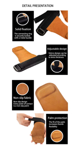 NQ SPORTS Grips Rings Autocollants de poignée en cuir pour gymnastique, haute qualité, design barre, W <span class=keywords><strong>Victory</strong></span> Gymnastics - Product Image 5