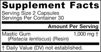 OEM/ODM Goma de Mástic 1000 mg - 60 Cápsulas Vegetales - Cápsulas de Goma de Mástic que Favorecen la Salud del Estómago - 30 Porciones