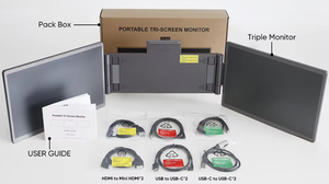 Prix d'usine 14 pouces Triple moniteur d'ordinateur portable portable avec panneau IPS HDR caractéristique USB-C/<span class=keywords><strong>HDMI</strong></span> étendre/écran miroir haut-parleur intégré - Product Image 5