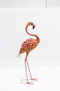 Oniya Life-Size Flamingo Statue Pink Metal Animal Sculpture for Garden Yard <strong>Decor</strong> <strong>Spring</strong> Ornament &amp; Wedding Decoration - Product Image 2