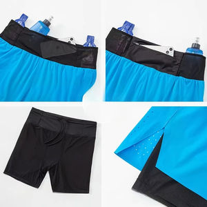 Mayyoung กางเกงขาสั้นวิ่ง2-in-1ไร้รอยต่อสำหรับผู้ชายมีกระเป๋าคาดเอวกางเกงขาสั้นผ้าไนล่อนเนื้อนุ่มแห้งเร็ว - Product Image 4