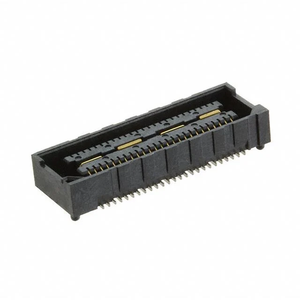 Connecteur de carte à carte Samtec QSS-025-01-L-D-A-TR, 50 positions, pas de 0,64 mm, double rangée, connecteur femelle SMT, doré - Product Image 1