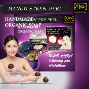 Savon artisanal médicinal à base de mangoustan et de plantes, imprimé à la main, enrichi au glutathion, blanchissant et hydratant, pour tous – Marque Madame Ranee - Product Image 1