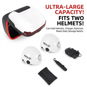 Kotak Bagasi Motor 32L Tahan Air Berbahan ABS PP dengan Kunci Mekanis, Universal untuk Skuter, Tempat Penyimpanan Helm di Bagian Belakang - Product Image 4