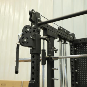 Оптовая продажа, индивидуальная стальная подставка для полуприседаний с логотипом, черная клетка для мышц, многофункциональное оборудование для тренажерного зала, предложение от производителя - Product Image 3