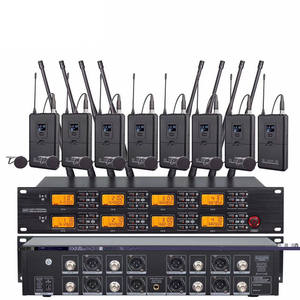 Micrófono Inalámbrico Profesional UR-8000-L 650-690MHz UHF de 8 Canales con 8 Micrófonos de Solapa Inalámbricos - Product Image 1
