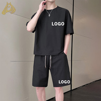 Traje de Manga Corta de Poliéster de Moda con Materiales de Primera Calidad, Conjunto de Camiseta y Pantalón Corto Informal y Profesional para Actividades al Aire Libre