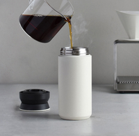 Personnalisé Double Paroi En Acier Inoxydable Isolé Sous Vide Bouteille D'eau Gobelet À Thé Tasse À Café Infuseur Japon Noël 2024 Cadeau