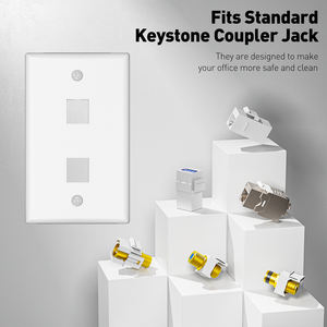 0/1/2/<span class=keywords><strong>3</strong></span>/4/6 порт Keystone Jack настенная пластина RJ45 Cat 6 HD MI коаксиальный кабель для домашнего кинотеатра и офиса - Product Image 3