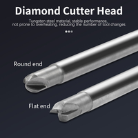 Fraise diamantée PCD pour gravure, fibre de carbone, fibre de verre, bakélite, polycristalline, outil de fraisage en carbure pour usinage CNC