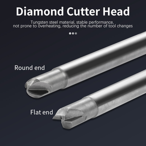 <strong>PCD</strong> Diamond Milling Cutter Engraving Bit Carbon Fiber Fiberglass Bakelite Polycrystalline <strong>End</strong> <strong>Mill</strong> Tool Carbide Machining CNC - Product Image 5