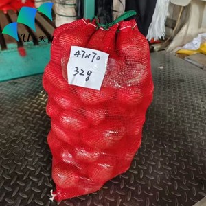 52*85Cm Màu Đỏ Tươi Tái Sử Dụng Ống Leno Nhỏ PE/PP Túi Lưới Củi Khoai Tây Tỏi Hành Tây Rau Sản Xuất Bao Bì Túi Lưới - Product Image 1