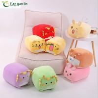 Coussin en peluche carré Dragon avec rembourrage en coton PP, coussin en peluche confortable