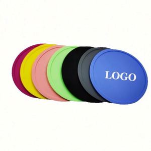 Custom Logo 10cm Diameter Silicone Rubber Coasters Soft Non-slip Heat Resistant Multi-color Cup Mat Pad <b>for</b> Drinks Coffee Beer - Product Image 2