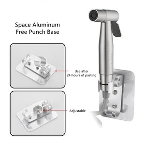 Robinet de cuisine mural en acier inoxydable 304 avec douchette, mitigeur monocommande pour évier - Product Image 3