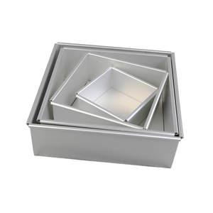 Gerade Kante Aluminium Viereckkuchen Backpfanne Kuchenform Kuchenformen Metallpfanne 4 Zoll - Product Image 1