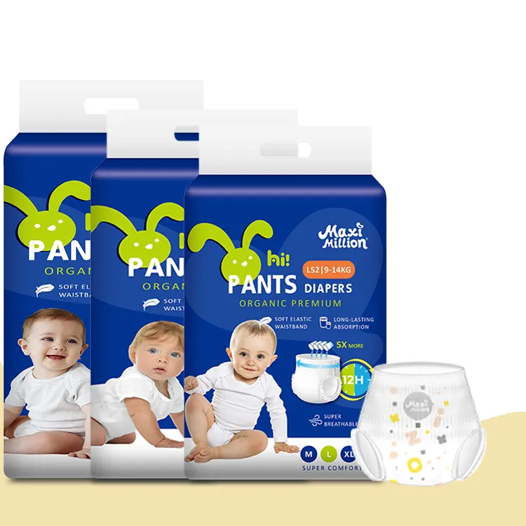 OEM/ODM Couches douces pour nouveau-nés Pantalons à enfiler pour bébés Échantillon gratuit à bas prix