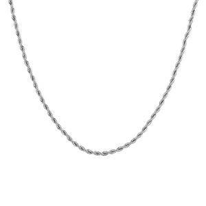 Collar de Cadena de Cuerda Trenzada de Acero Inoxidable de 40-60 cm, Chapado en Oro y Plata para Hombre y Mujer - Product Image 6