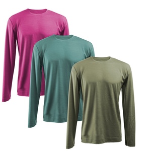 T-shirt décontracté en modal doux pour homme, vente en gros d'usine, printemps et automne, logo personnalisé, manches longues élastiques pour homme - Product Image 2