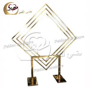 Golden Stainless Steel Wedding Mesh Stage Decoration Backdrop Supplier