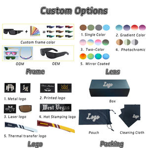 Gafas de Sol VINTROS Rectangulares, Gruesas, Estilo <span class=keywords><strong>Gangsta</strong></span>, Montura de PC Blanca y Negra, Lentes Oscuras con Protección UV400, Logotipo Personalizado, Unisex, Chicano - Product Image 6