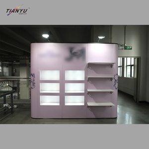 منصة عرض قابلة للطي على شكل قوس معدني للإعلانات مع لافتة قابلة للسحب وإضاءة LED - Product Image 5