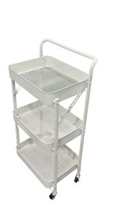 Modern Stainless Steel Foldable Cart Foldable Kitchen Gadgets 3 Layers Sample Available Easy Bulk Order Premium Folding Cart - Product Image 5