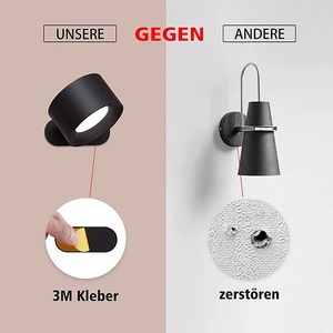 2024 <b>Wall</b> Lamp 360 Magnetic Ball Rotate LED Sconces USB Rechargeable Dimmable Touch <b>Control</b> Cordless <b>Wall</b> Mounted Reading Lamp - Product Image 4