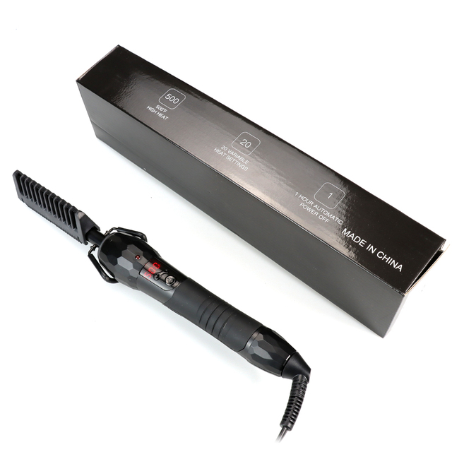 One-Step Hair Styling Tools Heated Hot Combs Curling 500 Degrees Ceramic Coating Flat Iron LCD Display Fast Hair Household Hotel