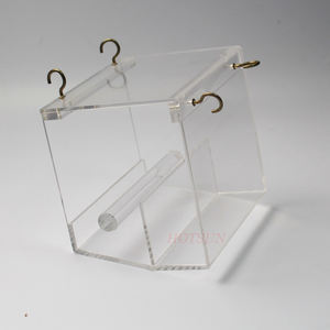 Şeffaf akrilik papağan kuş kafesleri kuş evleri besleyici - Product Image 4