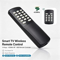 Control Remoto Inalámbrico RF de 14 Teclas y 433MHz, Carcasa Personalizada, Teclado para Smart TV y Android TV Box, Diseño Personalizado de Fábrica OEM ODM
