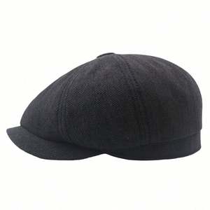 Casquette Gavroche en Twill de Coton Grande Taille 8 Panneaux Couleur Unie pour Hommes Printemps-Été Extérieur – Vente en Gros - Product Image 3