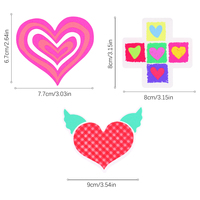 Pezoneras Adhesivas Desechables con Forma de Corazón, Color Rosa Reactivo a los Rayos UV, Temática de San Valentín, para Fiestas de San Valentín, Citas Románticas y Discotecas