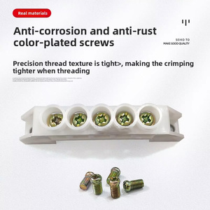 5P/7P/10P銅アース端子ブロック26-16 AWG導体10A Max連続アンプスクリュー接続カスタムロゴカートン - Product Image 4