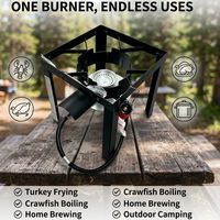 Brûleur au propane en fonte certifié CSA 50000 BTU, cuisinière à gaz extérieure haute pression 10 PSI pour le marché américain, fournisseur en gros