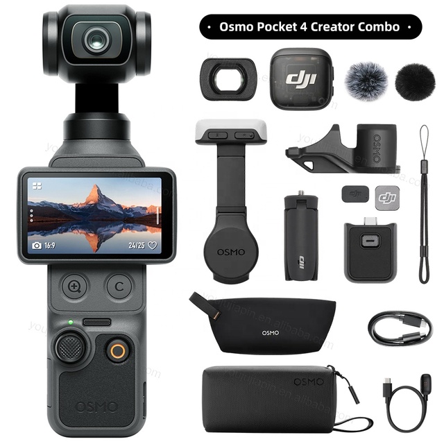 dji Osmo Pocket 4 Combo Creator. Vlogging Camera Video Gimbal Stabilizer 3-axis Handheld 4K CMOS Image Stabilization & Pocket 3