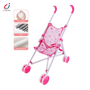 Chengji Vente en gros de cadeaux pour filles, jeux de rôle, poussette de poupée pliable rose en fer simulé pour enfants - Product Image 3