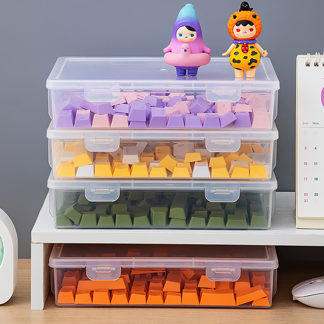 Factory-direct Mechanical Keyboard Switch Storage Box Keycap Dust-proof Organizer Transparent Office Gaming Key Storage case