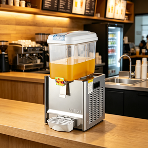 18Lマルチタンク業務用冷蔵ジュースディスペンサー、1/2/3タンクステンレス製飲料ディスペンサー（ビュッフェ、カフェ、レストラン向け） - Product Image 6