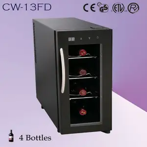 Fábrica personalizado elétrica semi condutor 4 garrafa refrigerador refrigerador de vinho