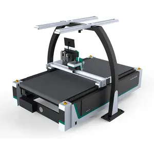 Máquina cortadora de bordes de tela recubierta de superficie plana digital cnc