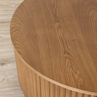 Table basse ronde industrielle vintage en bois de designer mobilier de salon de ferme